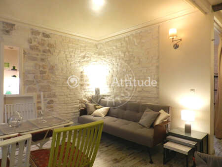 Sala Apartamento mobilado - 30m²  - 1 quarto - Montmartre / Place des Abbesses - Paris