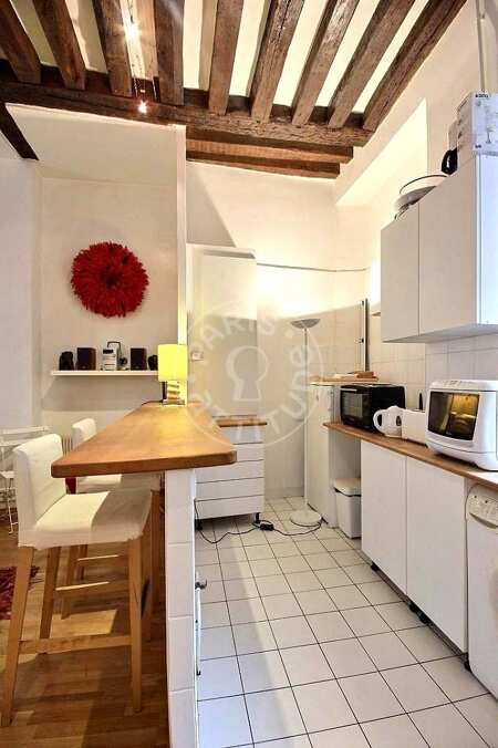 Cocina Piso amueblado - 47m²  - 1 dormitorio - Temple - París