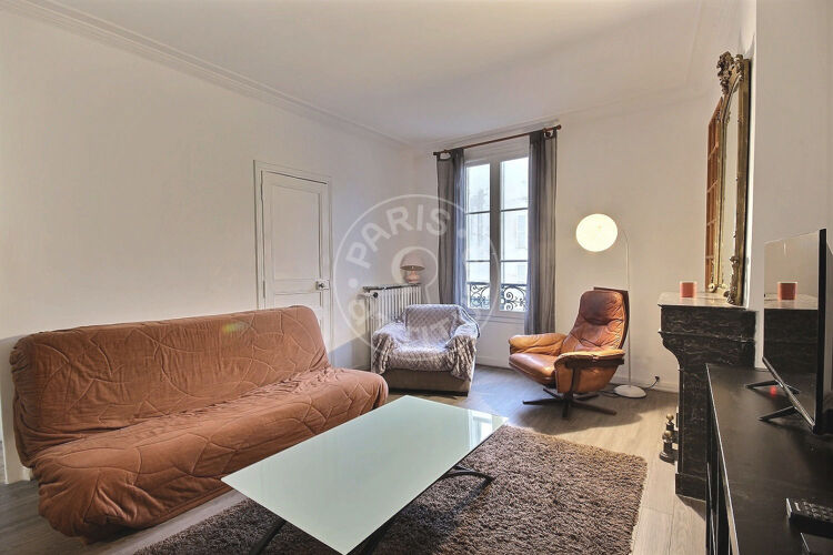 Living room - Furnished 1 bedroom - Paris 75015 - 10846