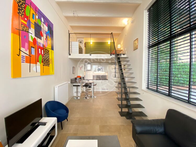 Wohnzimmer - Möblierte 1 Zimmer - Paris 75003 - 10849