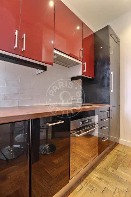 Cozinha Apartamento mobilado - 40m²  - 1 quarto - Victor Hugo - Paris