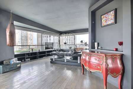 Salon Appartement meublé - 105m²  - 2 chambres - Quais de Seine - Paris