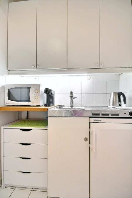 Cuisine Studio meublé - 28m²  - Montparnasse - Paris