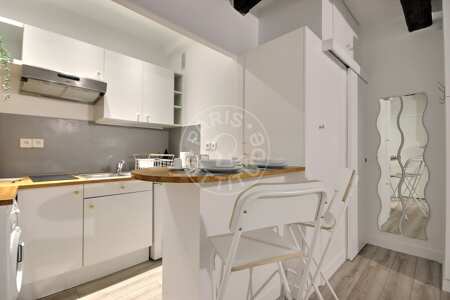 Cuisine Studio meublé - 22m²  - Montorgueil - Paris