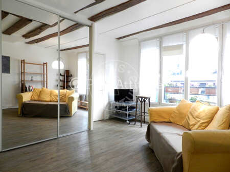 Sala Apartamento mobilado - 32m²  - 1 quarto - Temple - Paris