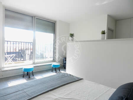 Salon Studio alcove meublé - 35m²  - Commerce - Paris