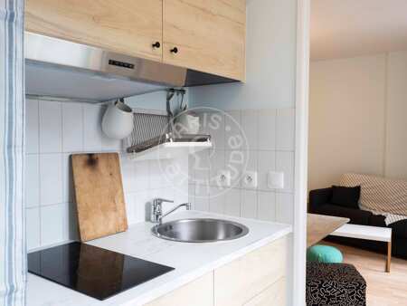Cocina Estudio amueblado - 28m²  - Oberkampf - París