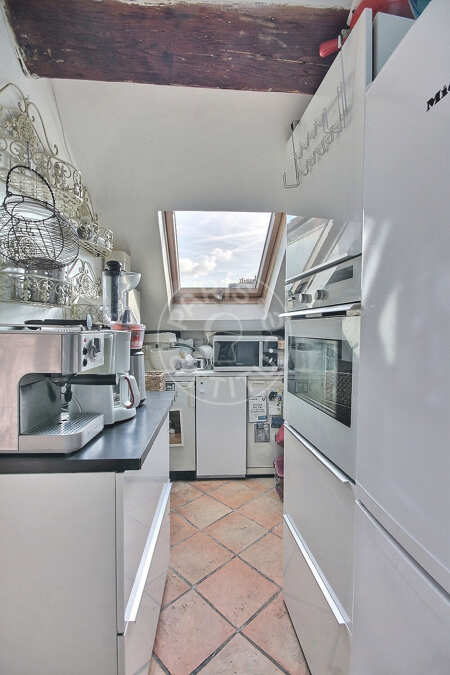 Cucina Appartamento arredato - 90m²  - 3 locali - Montorgueil - Parigi