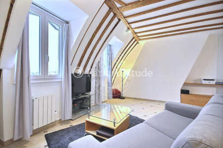 Salon Studio meublé - 38m²  - Montorgueil - Paris
