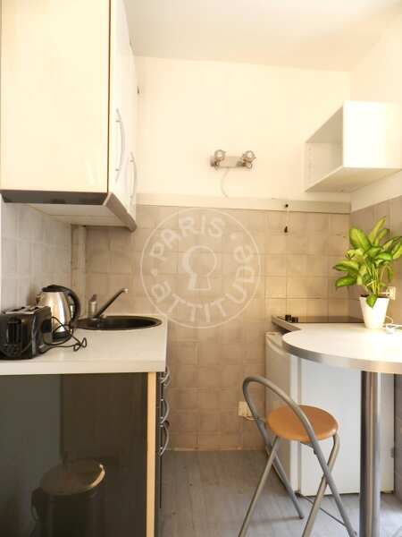 Cocina Estudio amueblado - 18m²  - Poissonnière - París