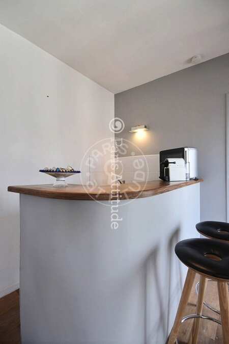 Cuisine Appartement meublé - 30m²  - 1 chambre - Triangle d'Or - Paris
