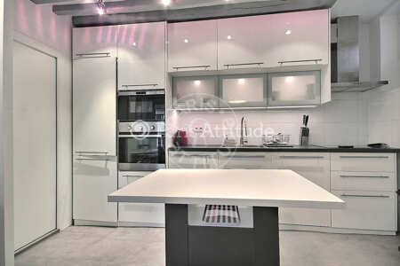 Kitchen Furnished apartment - 40m²  - 1 bedroom - Temple - Paris