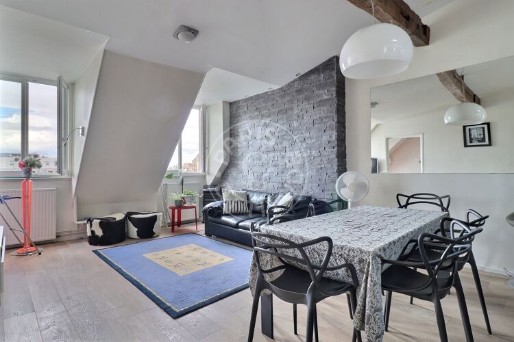 Living room - Furnished 2 bedrooms - Paris 75001 - 11024