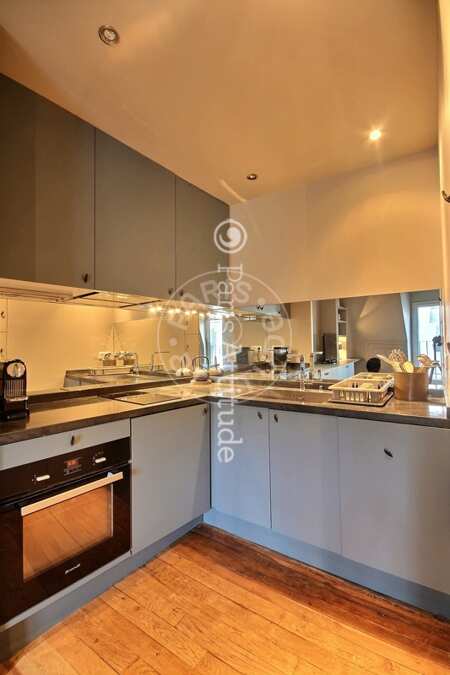 Kitchen Furnished apartment - 36m²  - 1 bedroom - Saint-Germain - Paris