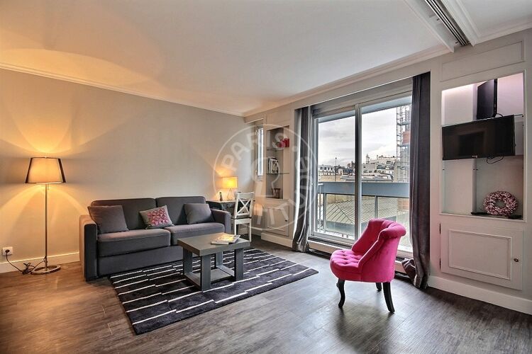 Living room - Furnished studio alcove - Paris 75016 - 11111