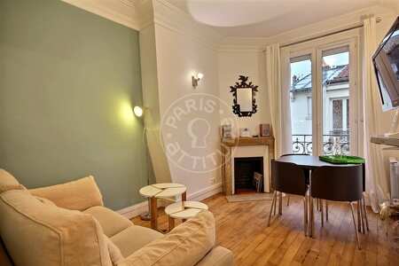 Salon Appartement meublé - 31m²  - 1 chambre - Alésia - Paris
