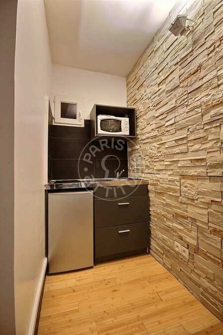 Cuisine Appartement meublé - 31m²  - 1 chambre - Marx Dormoy - Paris