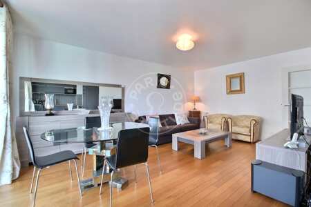 Living room Furnished apartment - 55m²  - 1 bedroom - Boulogne-Billancourt