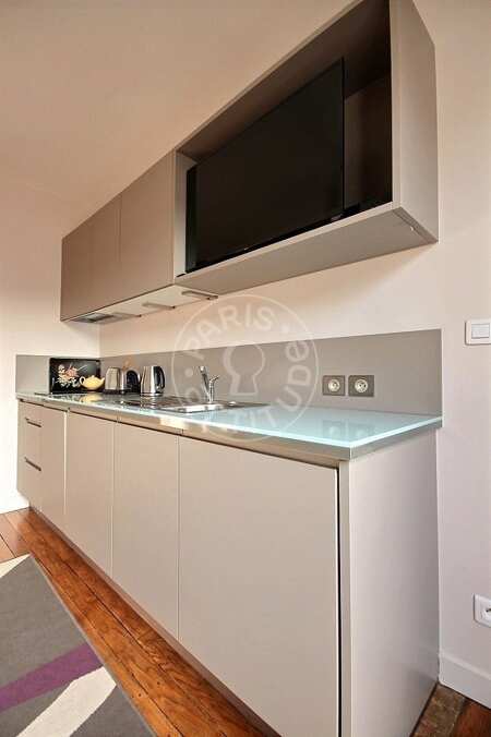 Cucina Appartamento arredato - 25m²  - 1 locale - Poissonnière - Parigi