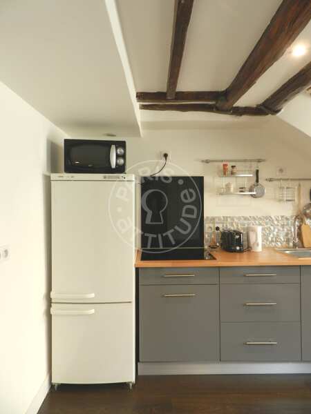 Küche Möblierte studio - 18m²  - Poissonnière - Paris