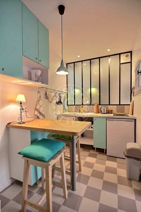 Cozinha Quitinete mobilado - 25m²  - Jules Joffrin - Mairie du 18ème - Paris