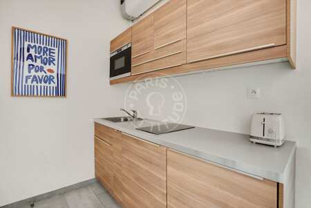 Cuisine Studio meublé - 21m²  - Arc de Triomphe - Paris