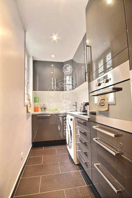 Kitchen Furnished apartment - 45m²  - 1 bedroom - Pyramides / Palais Royal - Paris