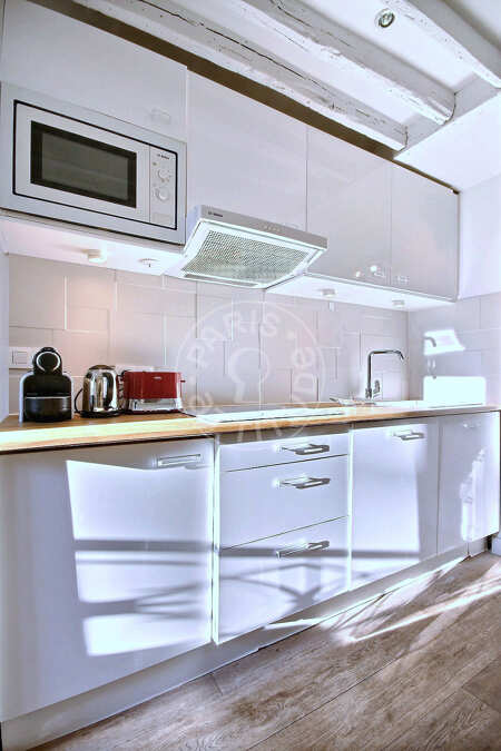Cucina Appartamento arredato - 30m²  - 1 locale - Place des Vosges - Parigi