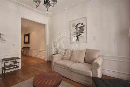 Living room Furnished apartment - 70m²  - 2 bedrooms - Pereire - Paris