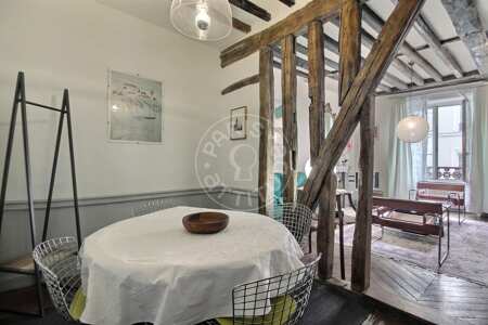 Esszimmer Möblierte wohnung - 68m²  - 1 Zimmer - Place des Vosges - Paris