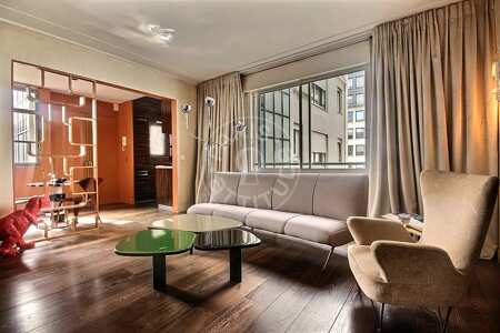 Wohnzimmer Möblierte wohnung - 60m²  - 1 Zimmer - Triangle d'Or - Paris