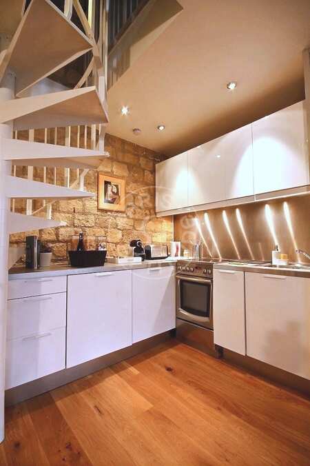 Kitchen Furnished duplex - 75m²  - 1 bedroom - Musée Picasso - Paris
