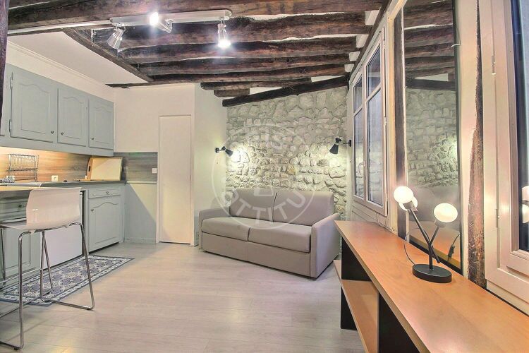 Living room - Furnished studio - Paris 75003 - 1145