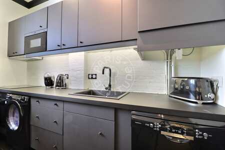 Cocina Piso amueblado - 47m²  - 1 dormitorio - Alma-Marceau - París