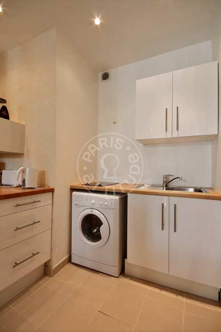 Cozinha Studio mobilado - 38m²  - Châtelet - Paris