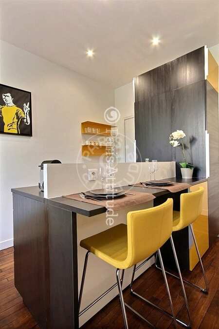 Cozinha Apartamento mobilado - 29m²  - 1 quarto - Maison de la Radio - Paris