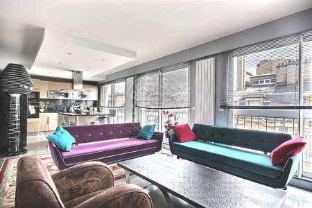 Wohnzimmer Möblierte wohnung - 110m²  - 3 Zimmer - La Muette / Bois de Boulogne - Paris