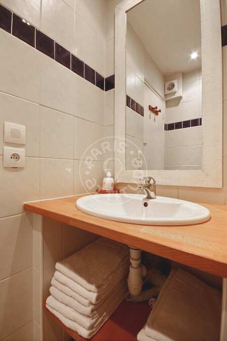 Bagno Appartamento arredato - 46m²  - 1 locale - Châtelet - Parigi