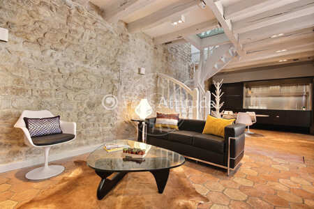 Living room Furnished house - 90m²  - 2 bedrooms - Ecole Militaire / Unesco / Duroc - Paris