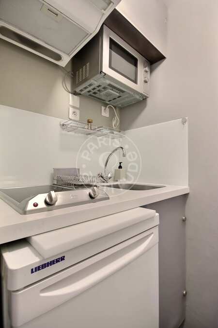 Cocina Estudio amueblado - 15m²  - Montorgueil - París