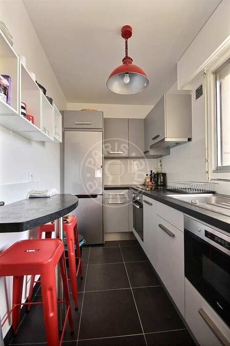 Cuisine Appartement meublé - 45m²  - 1 chambre - Parc André Citroën - Paris