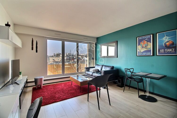 Living room - Furnished 1 bedroom - Paris 75009 - 11544
