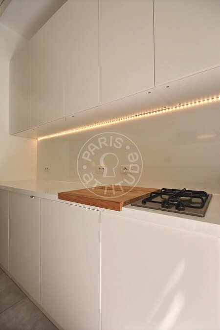 Cuisine Studio meublé - 22m²  - Charonne - Paris