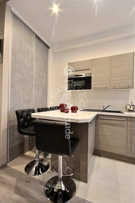 Cuisine Studio meublé - 21m²  - Châtelet - Paris