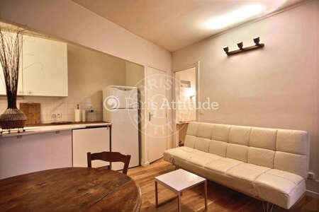 Salon Appartement meublé - 35m²  - 1 chambre - Pasteur - Paris