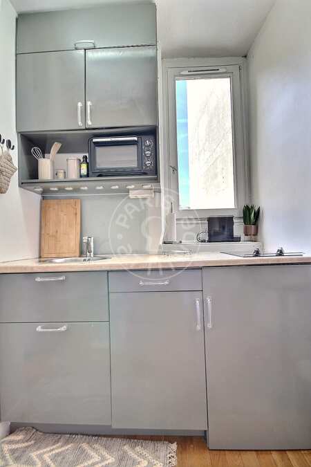Cozinha Apartamento mobilado - 27m²  - 1 quarto - Batignolles - Paris