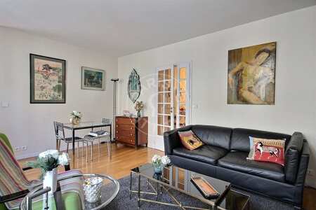 Salon Appartement meublé - 50m²  - 1 chambre - Saint-Paul - Paris
