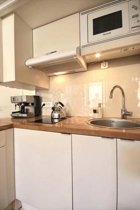 Kitchen Furnished studio alcove - 20m²  - Montorgueil - Paris