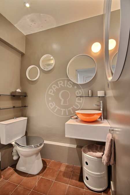 Bathroom Furnished studio alcove - 20m²  - Montorgueil - Paris