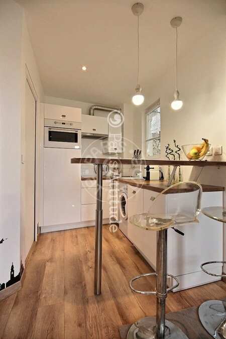 Kitchen Furnished studio - 23m² - Plaisance / Pernety - Paris